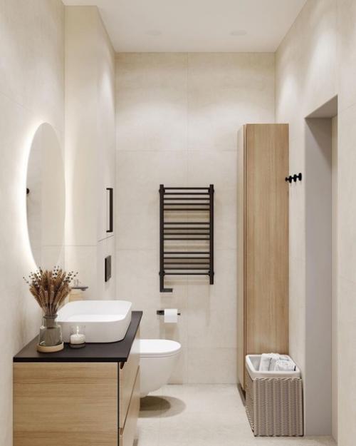 Лаконичный дизайн санузла при мастер - спальне. 03