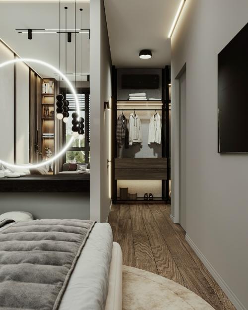 Дизайн проект спальни для молодой семьи. 06