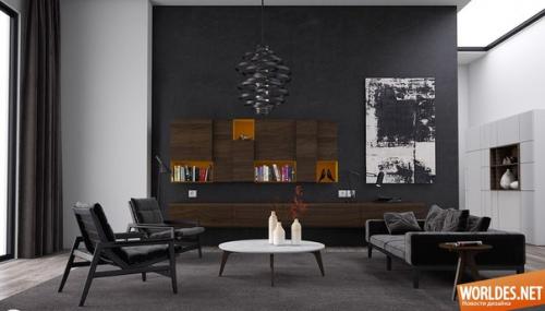 * Идеи для ремонта: черные гостиные *. 02