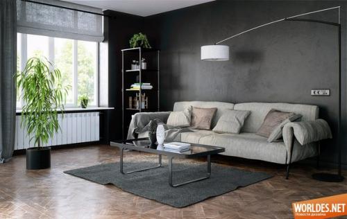 * Идеи для ремонта: черные гостиные *. 04