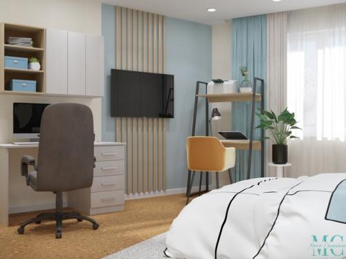 Спальня в квартире, чистые пруды г. Киров. 01