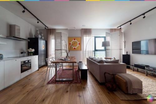 Современная квартира с красной дверью и этническими мотивами ч. 1. 04