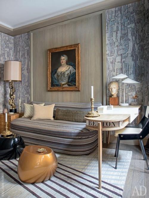 Дизайн статья.  Журнал AD опубликовал статью, позволяющую обывателю заглянуть в домашнее гнездышко известного французского декоратора. 02