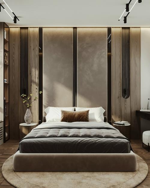 Дизайн проект спальни для молодой семьи.