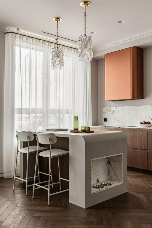 Реализованный интерьер квартиры, площадью 115 кв.