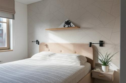 Современный интерьер однокомнатной квартиры 46, 2 м 2 (49, 7 м 2 с лоджией) в ЖК Modum в Санкт-петербурге. 06