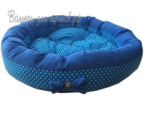 Лежак Моника голубой (60x60x15 см).

