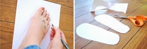 Как сделать обувь для дома из старого свитера? 02