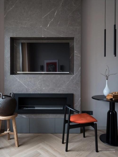 Заказчик хотел, чтобы его жилье было максимально функциональным, комфортным и визуально лаконичным. 02