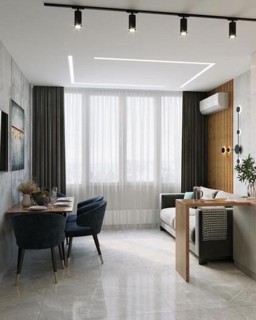 Современная однушка + планировка. 05