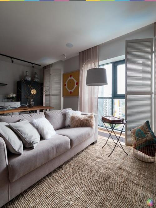 Современная квартира с красной дверью и этническими мотивами ч. 1. 01