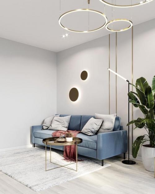 Просторная гостиная с рабочим местом. 06