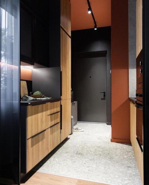 Интерьер однокомнатных апартаментов 37 кв. 02