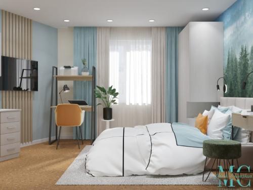 Спальня в квартире, чистые пруды г. Киров. 04