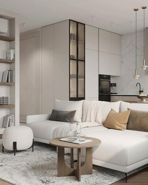 Кухня - гостиная - это одно из самых популярных решений в современном дизайне интерьера. 02