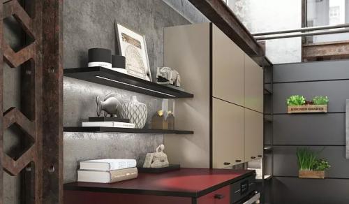 Кухни модерн кухня Ханна блэк лофт. 04