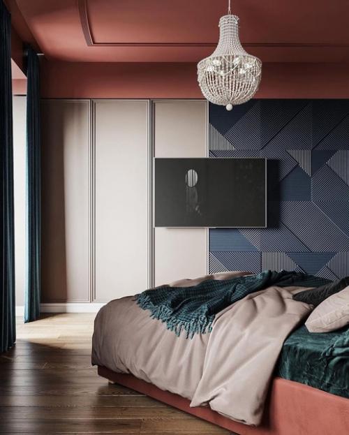 Жизнерадостный и наполненный природными принтами интерьер спальни чтобы немного согреть вас в эти холодные дни. 02