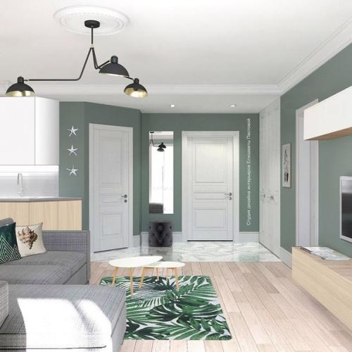 Продолжение проекта.  Просторная кухня - гостиная. 02