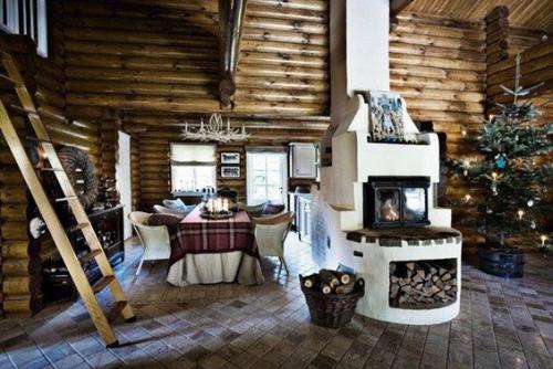 Этот деревянный дом из оцилиндрованного бревна - как будто из сказки! 06