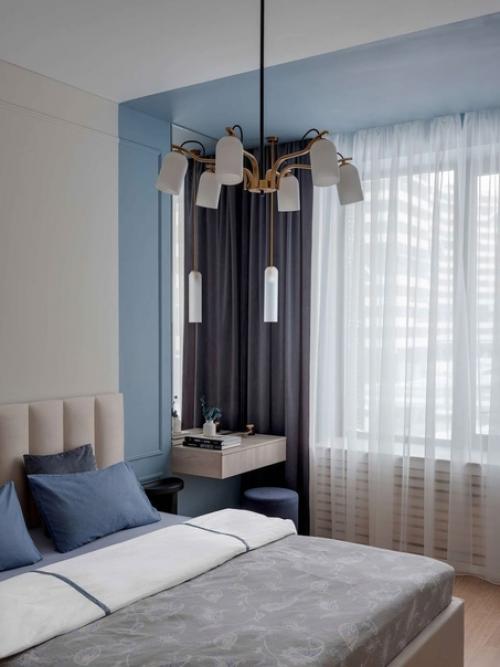 Дизайн однокомнатной квартиры в пастельных тонах. 03