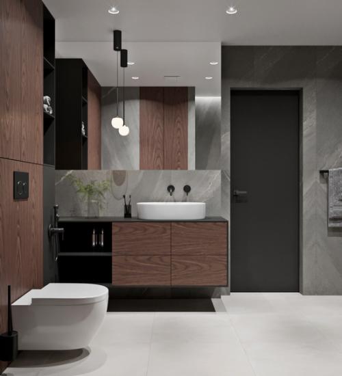 Интерьер ванной комнаты для квартиры в г. Челябинск. 02