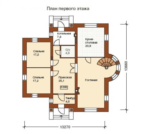 Эскизный проект загородного коттеджа. 01