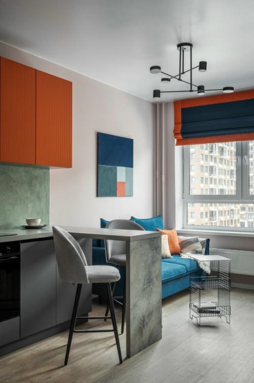 Интерьер однокомнатной квартиры 31, 6 м 2 в Подмосковье. 08