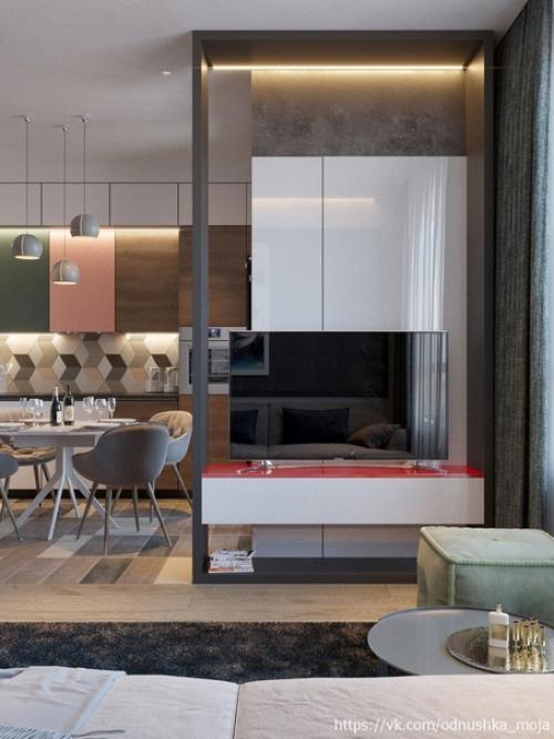 Дизайнер Павел Алексеев разработал проект квартиры площадью 38 кв. 03