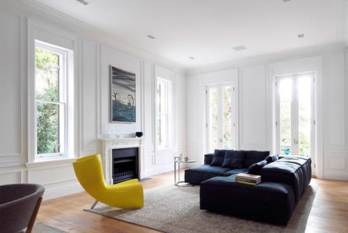 Архитектурная студия Luigi Rosselli выполнила элегантный и современный дизайн интерьера частного викторианского дома в Сиднее, Австралия. 01