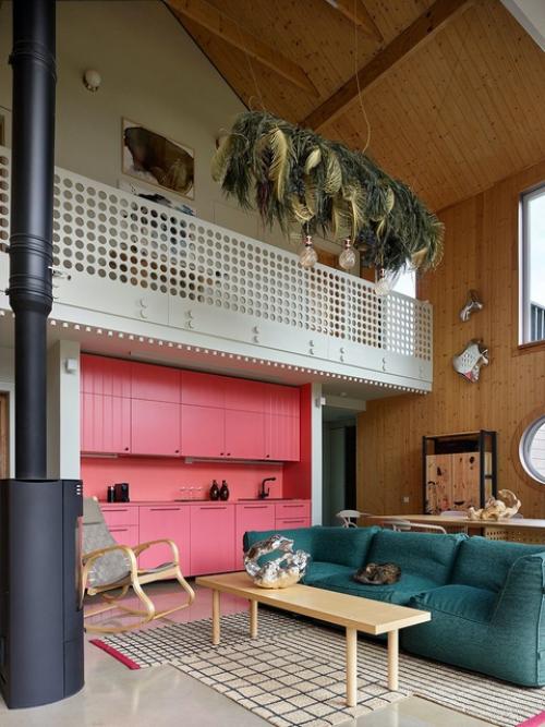 Реализованный интерьер подмосковного загородного дома архитекторов. 05