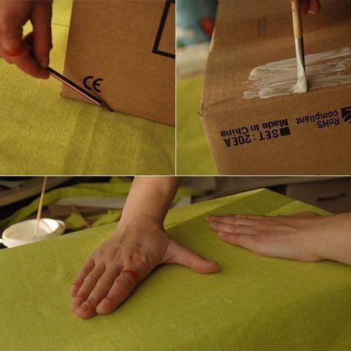 Мы переделываем старую коробку в красивый ящик. 03