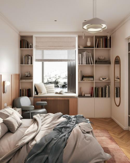 Проект однокомнатной квартиры 40, 7 м 2 в ЖК Eniteo в Москве. 07