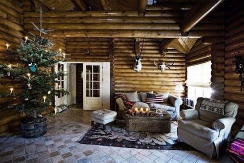 Этот деревянный дом из оцилиндрованного бревна - как будто из сказки! 09