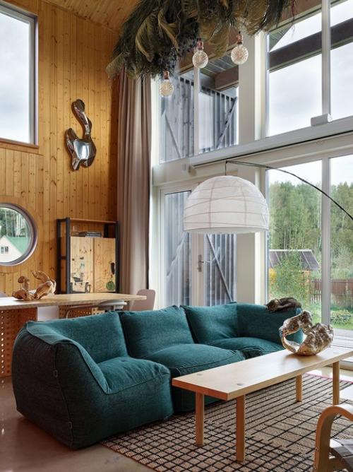 Реализованный интерьер подмосковного загородного дома архитекторов. 04