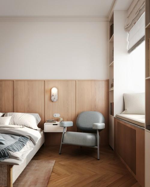 Проект однокомнатной квартиры 40, 7 м 2 в ЖК Eniteo в Москве. 08