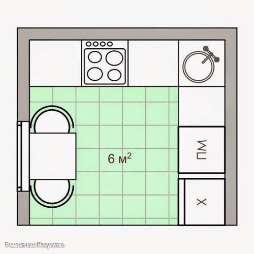 Как разместить мебель на кухне, если пространство не позволяет воплотить самые интересные идеи? 07