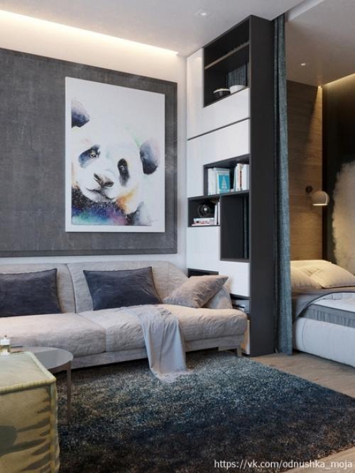 Дизайнер Павел Алексеев разработал проект квартиры площадью 38 кв. 02