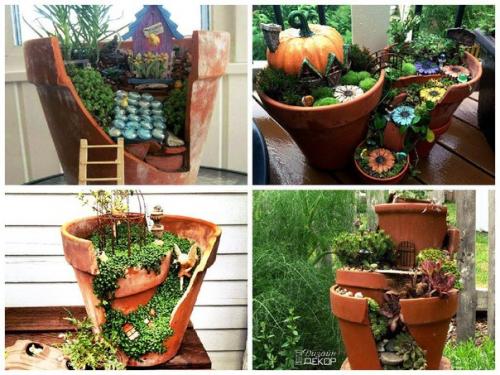 Сад в разбитом горшке своими руками? 04