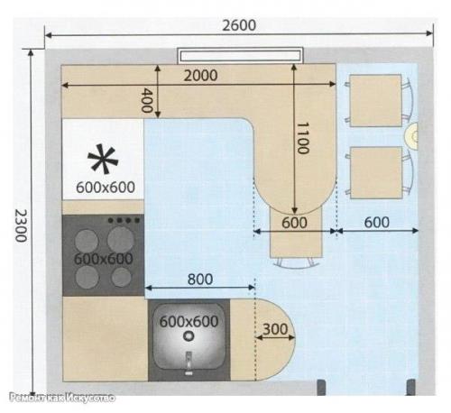 Как разместить мебель на кухне, если пространство не позволяет воплотить самые интересные идеи? 06