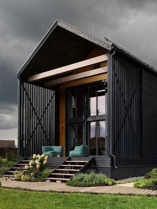 Реализованный интерьер подмосковного загородного дома архитекторов. 07