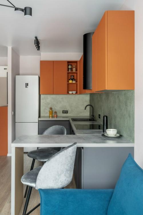 Интерьер однокомнатной квартиры 31, 6 м 2 в Подмосковье. 02