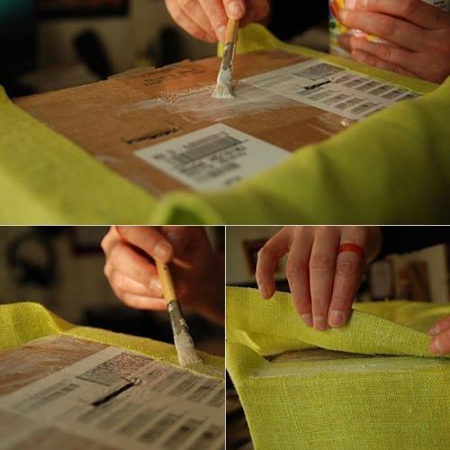 Мы переделываем старую коробку в красивый ящик. 06