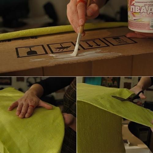 Мы переделываем старую коробку в красивый ящик. 04