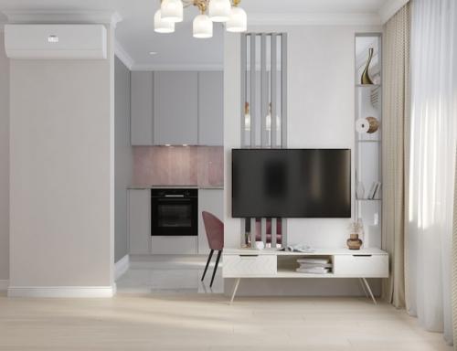 Проект небольшой уютной квартиры в новом ЖК кислород для дамы. 02