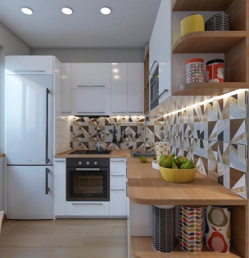 Дизайн небольшой кухни, 7 м 2. 02