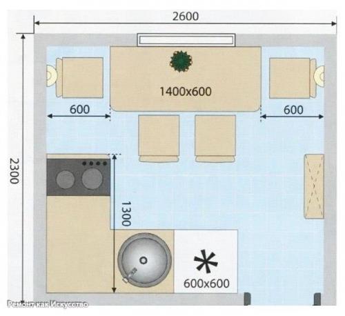 Как разместить мебель на кухне, если пространство не позволяет воплотить самые интересные идеи? 05