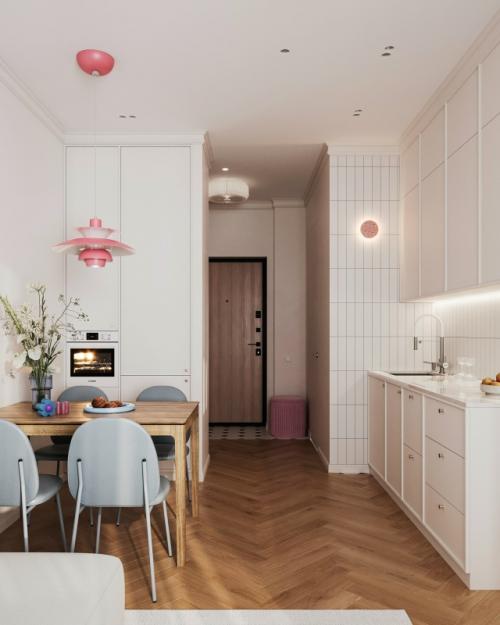 Проект однокомнатной квартиры 40, 7 м 2 в ЖК Eniteo в Москве. 04