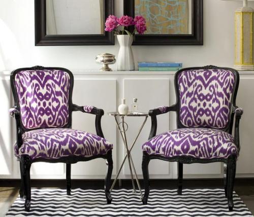 Икат - традиционный восточный орнамент, пришедший в европейские дома из средней Азии и укрепившийся в них с ростом интереса к этническим культурам. 03