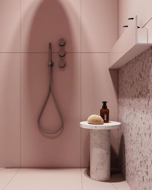 Среду мы начнём с нежного и утончённого дизайна ванной комнаты. 06