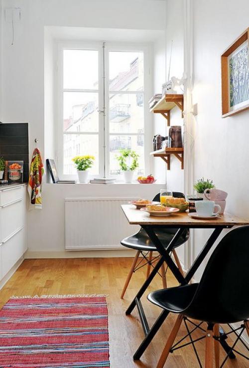 5 способов создать обеденную зону в маленькой кухне. 02